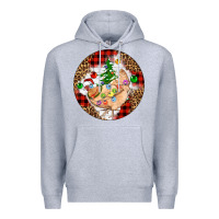 Heather Grey Christmas chicken Premium Hoodie - Artiststas