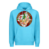 Ocean Blue Christmas chicken Premium Hoodie - Artiststas