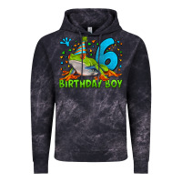 Cloud Black birthday boy frog age 6 Vintage Hoodie - LillyAllenDesigns