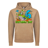Vintage Coffee birthday boy frog age 6 Vintage Hoodie - LillyAllenDesigns