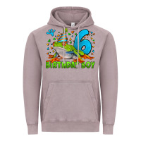Vintage Zinc birthday boy frog age 6 Vintage Hoodie - LillyAllenDesigns