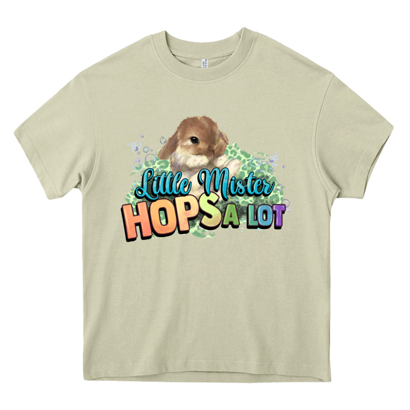 Little Mister Hops A Lot Easter Day Heavy Core Tee by HowdyJamesFarm | Teevron