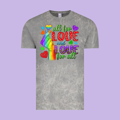 Western All For Love And Love For All Vintage Tee Designed By Bundleandbundleshop