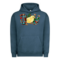 Pigment Midnight Navy Christmas Joy With Chick Urban Hoodie - RanaPortraitStore