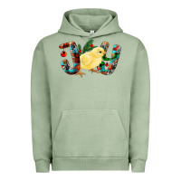 Pigment Oil Green Christmas Joy With Chick Urban Hoodie - RanaPortraitStore