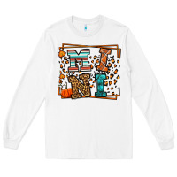 White Fall Autumn Leopard Mini Long Sleeve Tee - LillyAllenDesigns