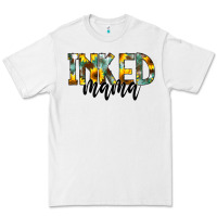 White Inked Mama Premium Tee - CowCowDesign
