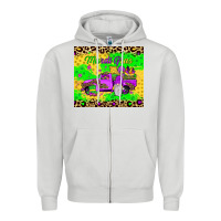 Dove Grey mardi gras gnome truck Zipper Hoodie - JahusDesignShop