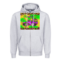 Heather Grey mardi gras gnome truck Zipper Hoodie - JahusDesignShop