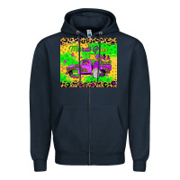 Navy mardi gras gnome truck Zipper Hoodie - JahusDesignShop