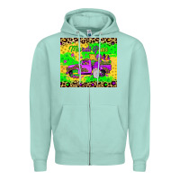 Seafoam mardi gras gnome truck Zipper Hoodie - JahusDesignShop