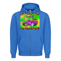 True Royal mardi gras gnome truck Zipper Hoodie - JahusDesignShop