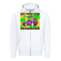 White mardi gras gnome truck Zipper Hoodie - JahusDesignShop