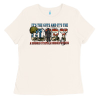 Bone It's the guts and it's the glory a hundred stripes Ladies Tee - FaDigitalArtStudio