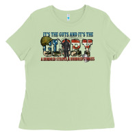 Matcha It's the guts and it's the glory a hundred stripes Ladies Tee - FaDigitalArtStudio