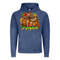 Vintage Denim Hello Pumpkin Vintage Hoodie - CowhideDigitalArt