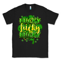 Black lucky lucky lucky clover St. Patrick's Classic Tee - HowdyJamesFarm