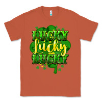 Copper lucky lucky lucky clover St. Patrick's Classic Tee - HowdyJamesFarm