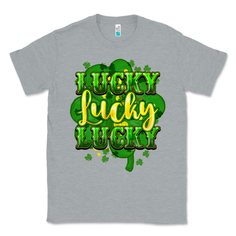 Lucky Lucky Lucky Clover St. Patrick's Classic Tee by HowdyJamesFarm | Teevron