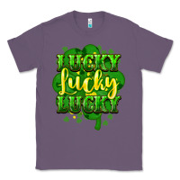 Lavender lucky lucky lucky clover St. Patrick's Classic Tee - HowdyJamesFarm