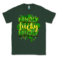 Sports Green lucky lucky lucky clover St. Patrick's Classic Tee - HowdyJamesFarm