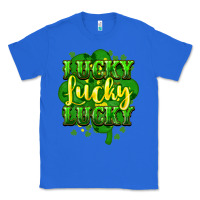 True Royal lucky lucky lucky clover St. Patrick's Classic Tee - HowdyJamesFarm