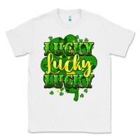 White lucky lucky lucky clover St. Patrick's Classic Tee - HowdyJamesFarm