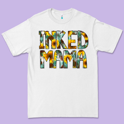 Inked Mama Flowers Premium Tee Designed By Cowcowdesign