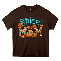 Chocolate Brown thanksgiving spice mom pilgrim cow Heavy Core Tee - Jasminsmagicworld