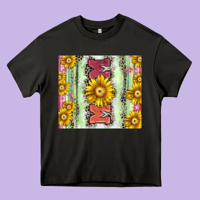 Mom Leopard Heavy Core Tee Designed By Cowgirlartshop
