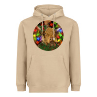 Mushroom Brown Cow Christmas Heavyweight Hoodie - RanaPortraitStore