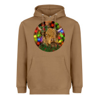 Toasted Coconut Brown Cow Christmas Heavyweight Hoodie - RanaPortraitStore
