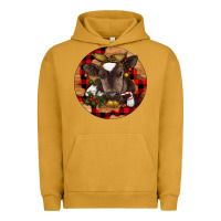Pigment Peanut Butter Christmas Baby Cow Urban Hoodie - RanaPortraitStore