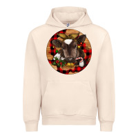 Sandshell Christmas Baby Cow Urban Hoodie - RanaPortraitStore