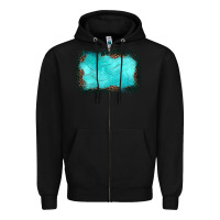 Black gemstone turquoise leopard background Zipper Hoodie - JahusDesignShop
