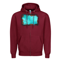 Burgundy gemstone turquoise leopard background Zipper Hoodie - JahusDesignShop