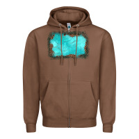 Chestnut gemstone turquoise leopard background Zipper Hoodie - JahusDesignShop