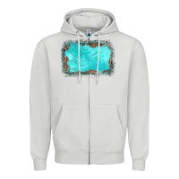 Dove Grey gemstone turquoise leopard background Zipper Hoodie - JahusDesignShop