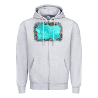 Heather Grey gemstone turquoise leopard background Zipper Hoodie - JahusDesignShop