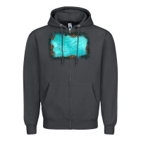 Smoke gemstone turquoise leopard background Zipper Hoodie - JahusDesignShop