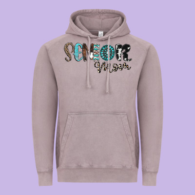 Senior Mom Vintage Hoodie Designed By Cowhidedigitalart