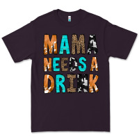 Plum Mama Needs a Drink Premium Tee - CowCowDesign
