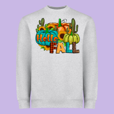Hello Fall Heavyweight Sweatshirt Designed By Jahusdesignshop