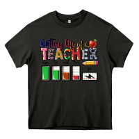 Asphalt Battery life of a Teacher Heavy Core Tee - CowGirlArtShop