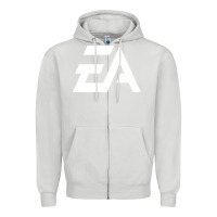 Dove Grey #electronicArts EA  white Zipper Hoodie - DesigneFamous