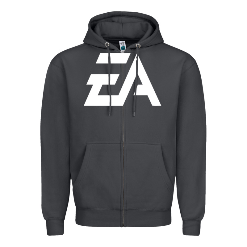 #electronicarts Ea  White Zipper Hoodie by DesigneFamous | Teevron