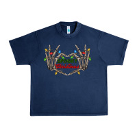 Navy spooky christmas skeleton hands Urban Heavy Tee - FaDigitalArtStudio