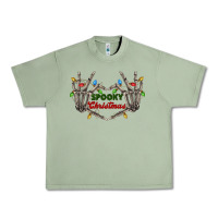 Oil Green spooky christmas skeleton hands Urban Heavy Tee - FaDigitalArtStudio