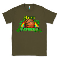 Army Green St. Patrick's Day Basketball Classic Tee - HowdyJamesFarm