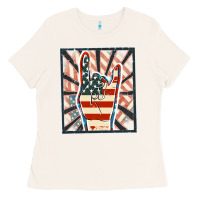 Bone Freedom rock hand Ladies Tee - FaDigitalArtStudio